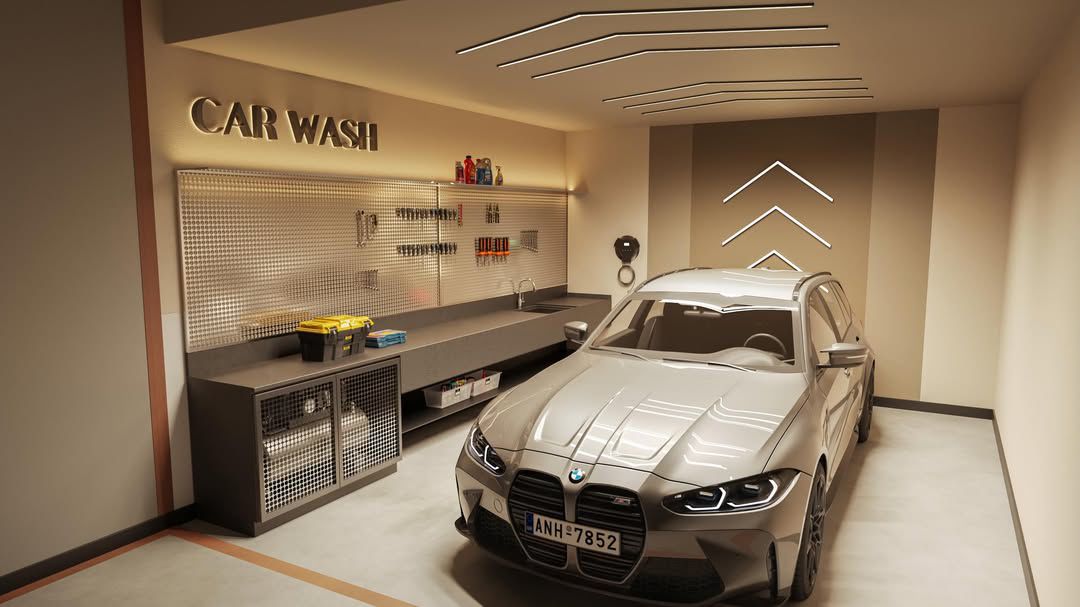 Espaço car wash na garagem do Icon Quadra 500